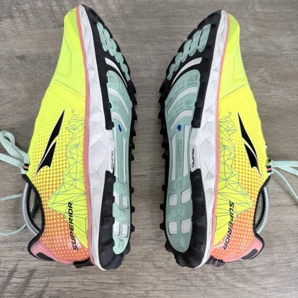 Altra Superior 4 Women's 10 Foot Shape Trail Running Shoes Neon Yellow - Picture 8 of 12